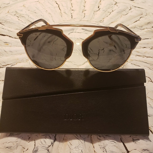 Dior So Real Brow Bar Aviator Sunglasses Rose #1 - Picture 3 of 16